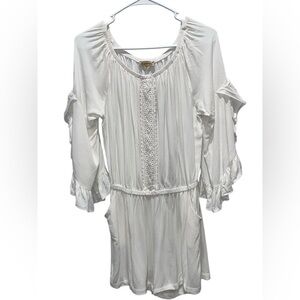 Democracy White Angel Wing Arm Romper Size Medium